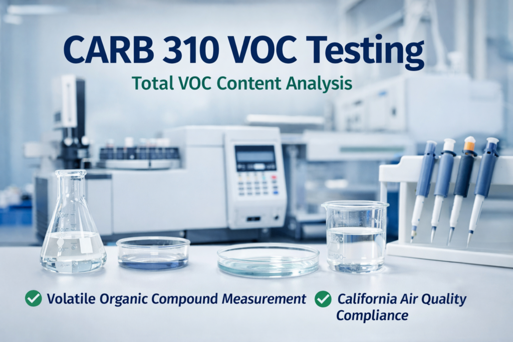 CARB 310 VOC Testing | Total VOC Content Analysis