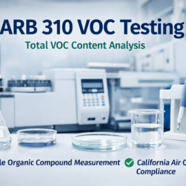 CARB 310 VOC testing for total VOC content