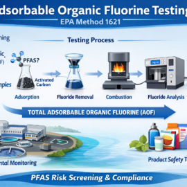 Adsorbable Organic Fluorine testing per EPA Method 1621 for PFAS screening