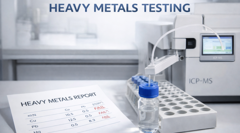 heavy metals testing in cosmetics using ICP-MS laboratory analysis