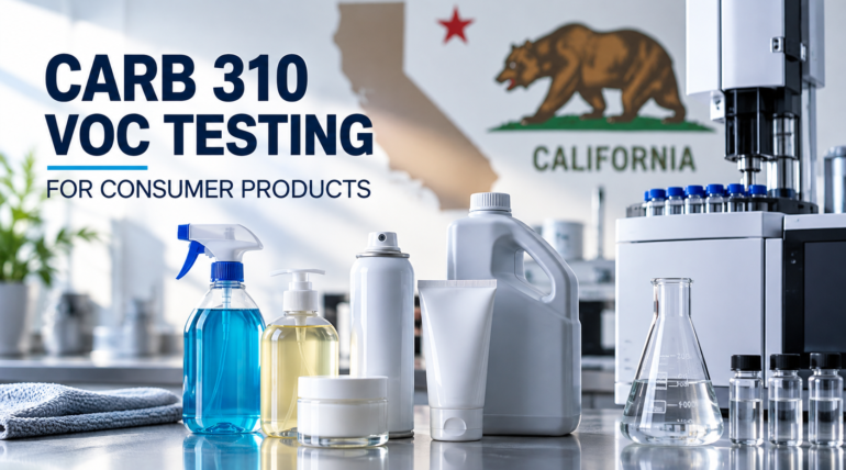 CARB 310 VOC testing for consumer products